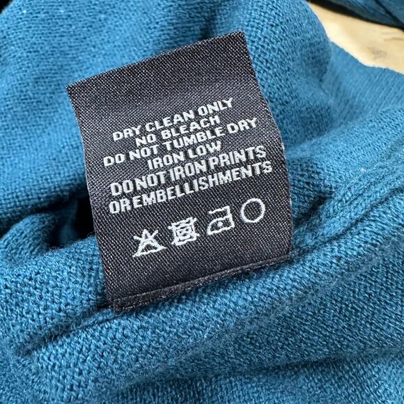 Jeff Men's Emerald Blue Long Sleeve Sweater Size Large New With Tags Condition - Picture 7 of 9